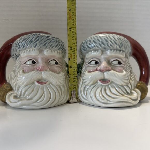 Fitz and Floyd OCI Salt & Pepper Shaker Set Santa Claus Christmas Holiday VTG - Picture 4 of 13
